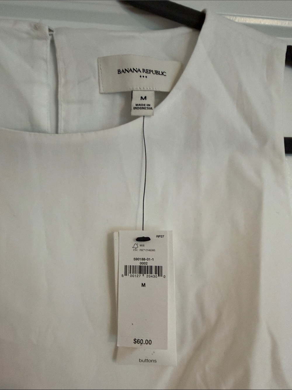 Banana Republic White Sleeveless Boxy Crop Top - Picture 2 of 3